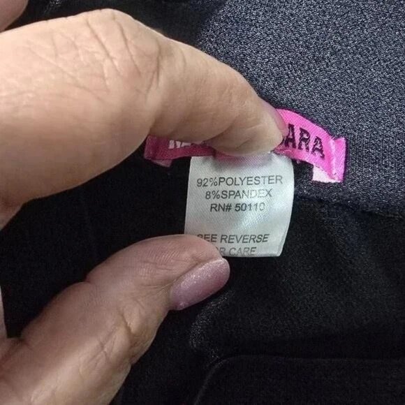 High Rise Black Leggings | M/L | LOVE ALWAYS Side Stripe | Stretchy Yoga Fit - Picture 4 of 10